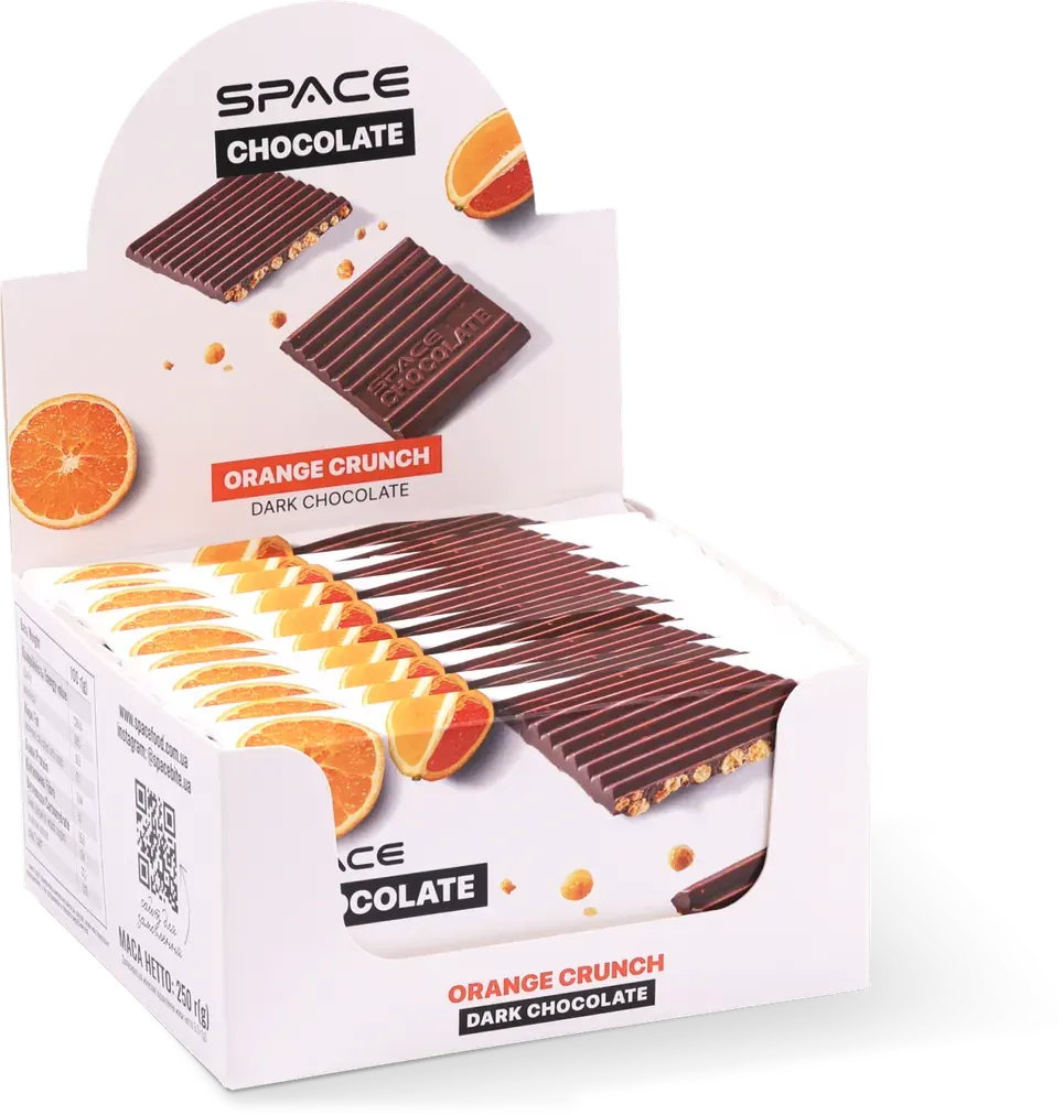 Апельсин — шоу-бокс і плитка SPACE CHOCOLATE